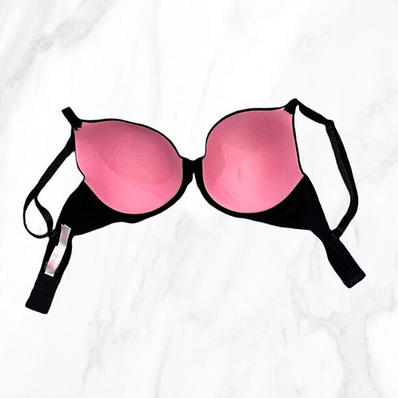 VS Pink Women's Wear Everywhere Lightly Lined T Shirt Bra in Black, Size 34DD - Picture 4 of 7